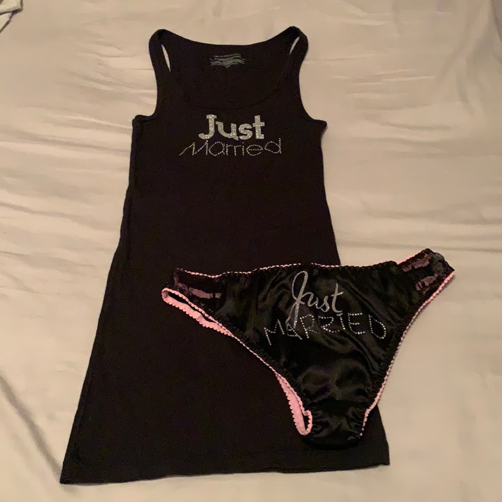 NWOT Victoria’s Secret “Just Married” Tank & Panty
